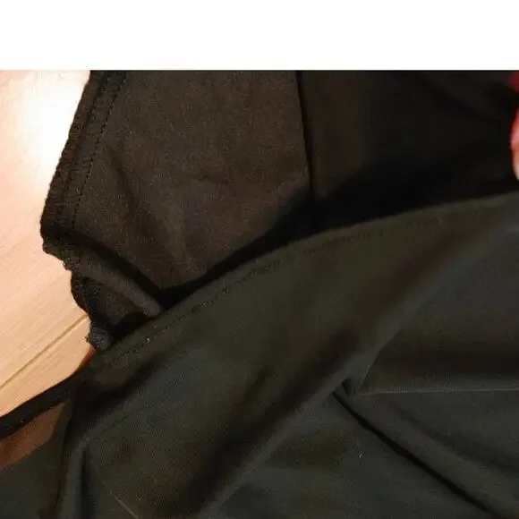 DB Established Pants Wide Leg Pull-On Sheer Overlay Small Petite Black - Picture 3 of 3